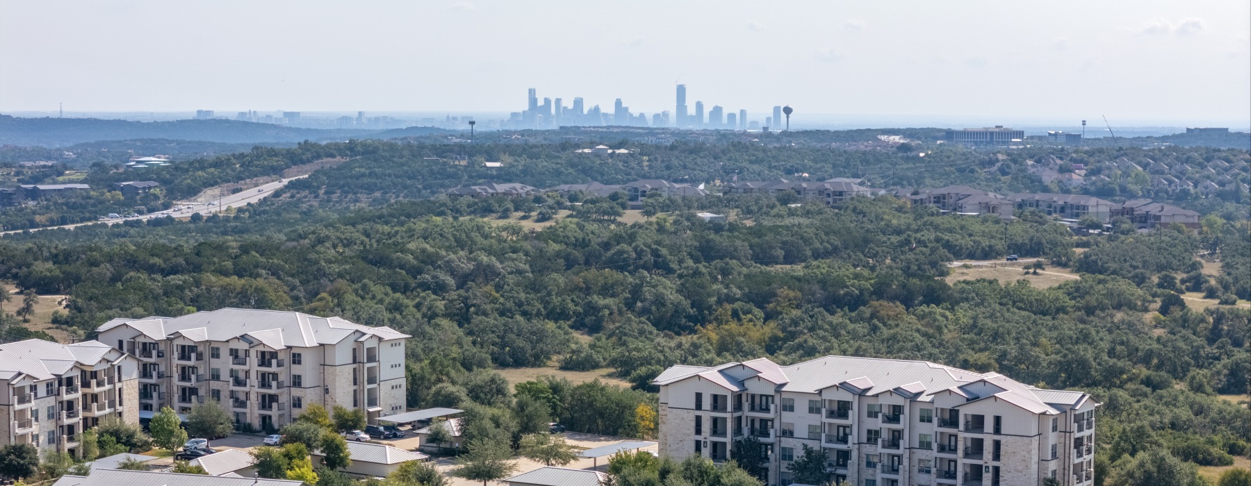 View of downtown Austin from the property