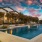 a swimming pool in a backyard